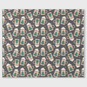 Hot Chocolate Kerstboom Vakantie Cadeaupapier (Vlak)