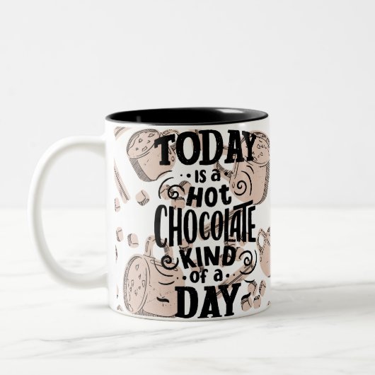 Hot Chocolate Kind of Day Tweekleurige Koffiemok (Links)