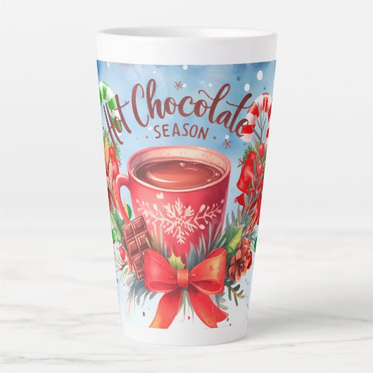 Hot Chocolate met snoepjes Latte Mok (Voorkant)