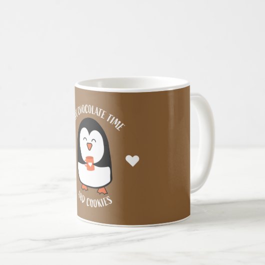 Hot-Chocolate Penguin Drinker Two-Tone Coffee Mok (Voorkant rechts)