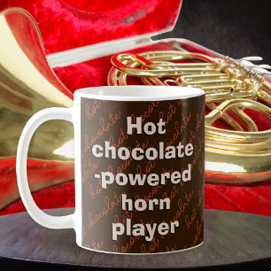 Hot Chocolate Powered Horn Player Muziek Thema Koffiemok