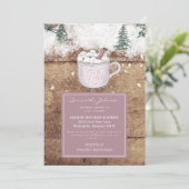 Hot Chocolate Rustic Baby Het is een koude roze do Kaart (Staand voorkant)