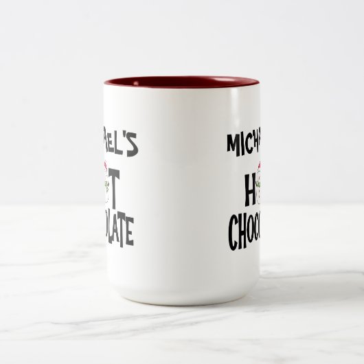 Hot Chocolate Snowman voor kinderen & aangepaste n Tweekleurige Koffiemok (Center)