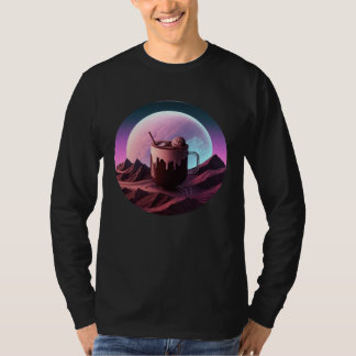 Hot Chocolate Synthwave 80s Retrowave Aesthetic T-shirt