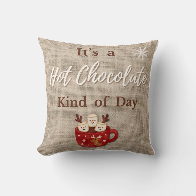 Hot Chocolate Throw Pillow Kussen (Voorkant)
