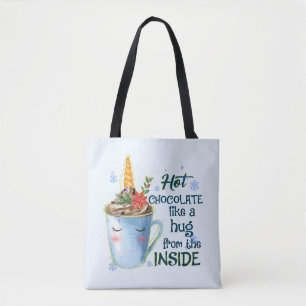Hot Chocolate Unicorn   Gezellige eenhoorn winter Draagtas