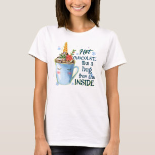 Hot Chocolate Unicorn Gezellige eenhoorn winter T-shirt
