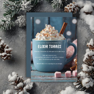 Hot Chocolate w / slagroom Gezellig Baby shower Kaart