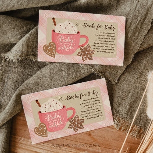 Hot Chocolate Winter Baby Girl Boeken voor Baby Informatiekaartje