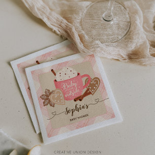 Hot Chocolate Winter Baby shower Meisje Servet