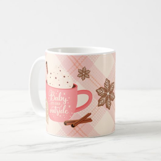 Hot Chocolate Winter Mug Baby It's Cold Outside Koffiemok (Voorkant links)