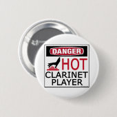 Hot Clarinet Player Ronde Button 5,7 Cm (Voorkant /achterkant)