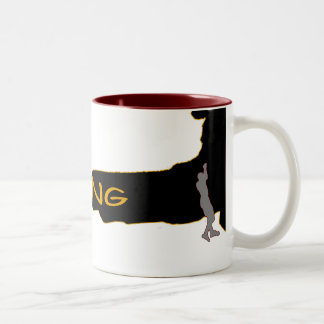 hot climbing cup tweekleurige koffiemok