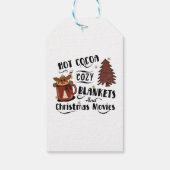 Hot Cocaca Cozy Blankets Kerstfilms Cute Cadeaulabel (Achterkant)