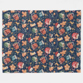 Hot Cocaca Gingerbrood Cookies Rustige kerst Fleece Deken (Voorkant (Horizontaal))