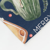 Hot Cocaca Gingerbrood Cookies Rustige kerst Fleece Deken (Hoek)