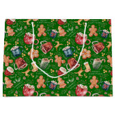 Hot Cocaca Gingerbrood Cookies Rustige kerst Groot Cadeauzakje (Voorkant)