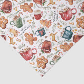 Hot Cocaca Gingerbrood Cookies Rustige kerst Tissuepapier (Detail)