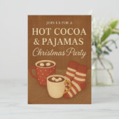 Hot Cocacao & Pyjamas Christmas Party Invitation (Debout devant)