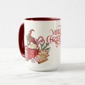 Hot-Coco-kerstgnoom Mok (Voorkant links)