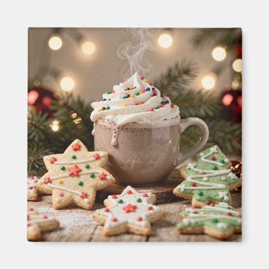 Hot Cocoa and Sugar Cookies | Christmas Magneet (Voorkant)