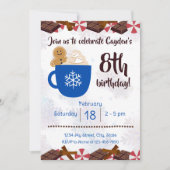 Hot Cocoa Anniversaire Fête Invitation (Devant)