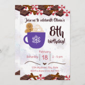 Hot Cocoa Anniversaire Fête Invitation (Devant / Derrière)