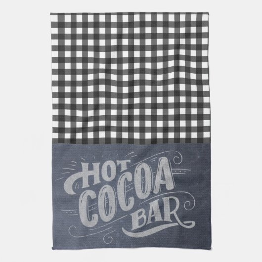 Hot Cocoa Bar Chalkboard Keuken Handdoek (Verticaal)