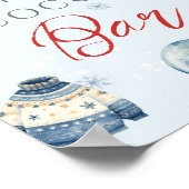 Hot Cocoa Bar Kerstmis Winter Eerste Verjaardag Poster (Hoek)