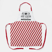 Hot Cocoa Candy Cane Kerstmis gepersonaliseerd Schort (Voorkant)