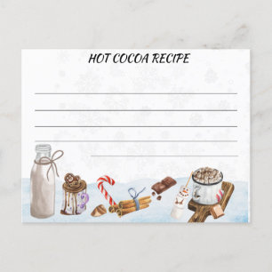 Hot Cocoa Chocolate Recept Kaart briefkaart