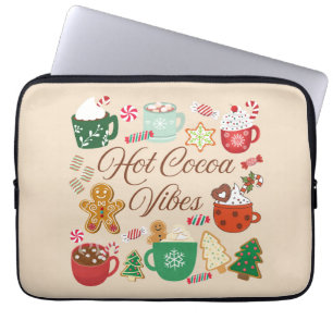 Hot Cocoa Christmas Vibes Laptop Sleeve