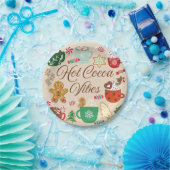 Hot Cocoa Christmas Vibes Papieren Bordje (Feest)
