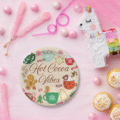Hot Cocoa Christmas Vibes Papieren Bordje (Feest)
