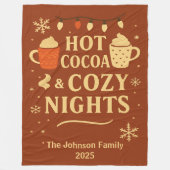 Hot Cocoa & Cozy Nights Family Blanket Fleece Deken (Voorkant)