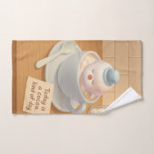 Hot Cocoa Day: Smiling Bichon Marshmallow Art (Serviette à main)