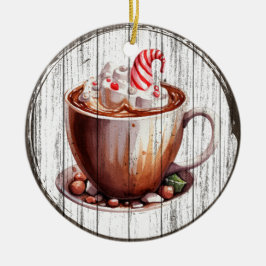 Hot Cocoa Delight - Kerstversiering Keramisch Ornament