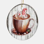 Hot Cocoa Delight - Kerstversiering Keramisch Ornament (Links)