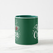 Hot Cocoa Elegant White Script Quote Hot Cocoa Mok (Midden)