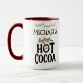 Hot Cocoa Kerstman & aangepaste naam Mok (Links)
