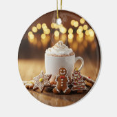 Hot Cocoa Kerstversiering Keramisch Ornament (Links)