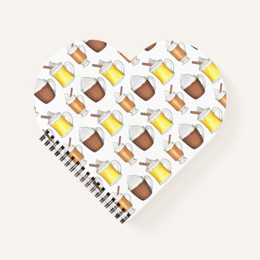 Hot Cocoa Rum Eggnog Winter Holiday Drinken Xmas Notitieboek (Voorkant)