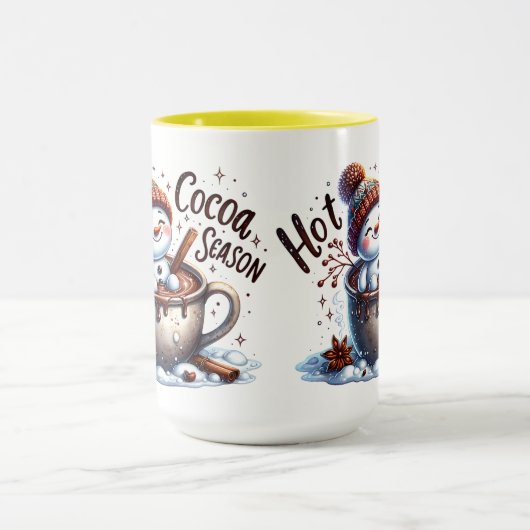 Hot Cocoa Seizoen Sneeuwman Mok (Midden)