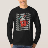 Hot Cocoa Vibes Retro Christmas Peppermint Hot Cho T-shirt (Voorkant)