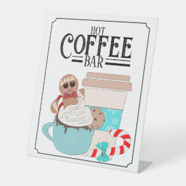 Hot Coffee Bar voetstuk teken Reclamebord Met Voetstuk