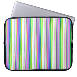 Hot colorful neon stripes laptop sleeve