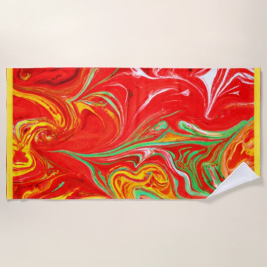 Hot Colors Pattern Art. Nu kopen Strandlaken (Voorkant)