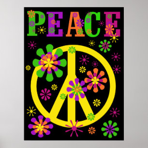 Hot Colors Peace-Poster Poster