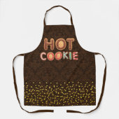 Hot Cookie Alphabet Damask Gold Confetti Schort (Voorkant)