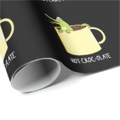 Hot Croc-colate Funny Crocodile Pun Dark BG Cadeaupapier (Rol Hoek)
